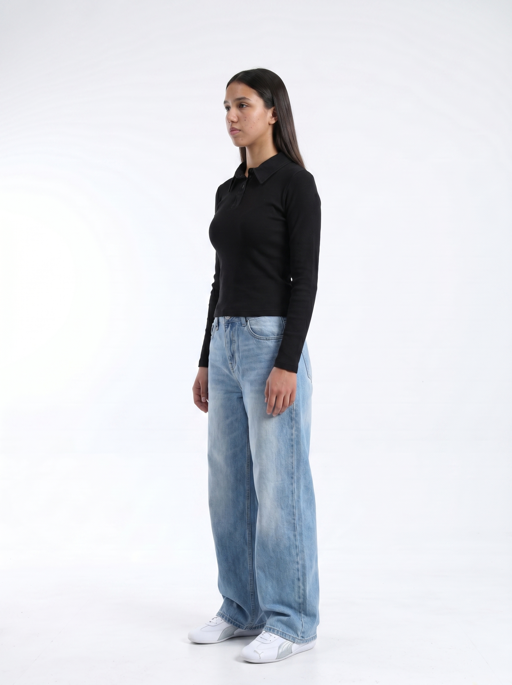 Polo Long Sleeve Top